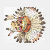 Farbnativer Amerikanische Ureinwohner mit Handzeic Fleecedecke (Vorderseite (Horizontal))