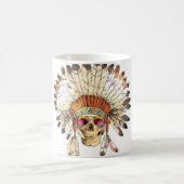 Farbnativer Amerikanische Ureinwohner mit Handzeic Kaffeetasse (Mittel)