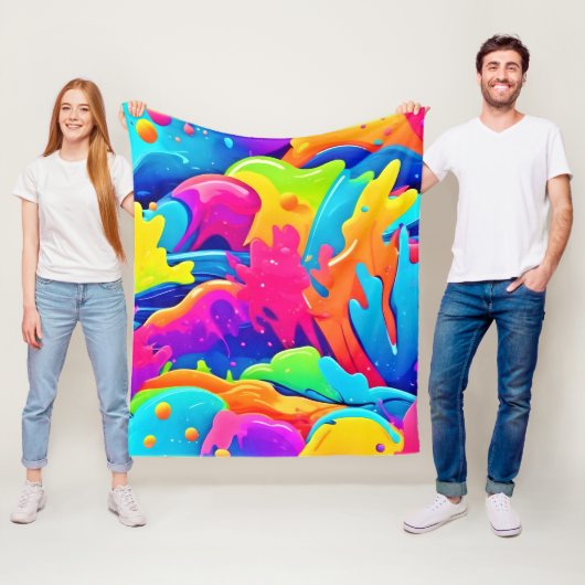 Farbnebel Fleecedecke (Beispiel)