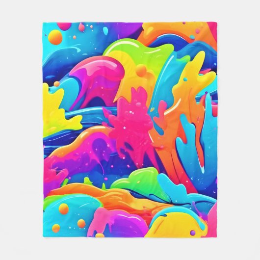 Farbnebel Fleecedecke (Vorderseite)