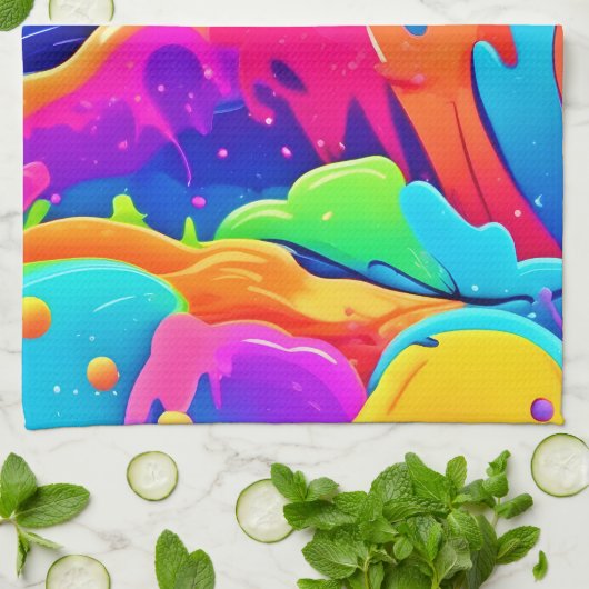 Farbnebel Geschirrtuch (Gefaltet)