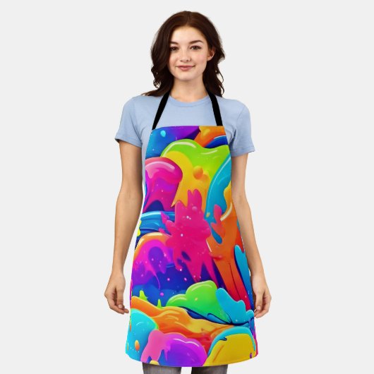 Farbnebel Schürze (Getragen)