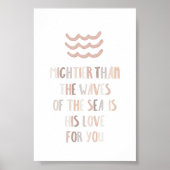 Farbneutraler Mightier als Wellenposter Poster (Vorne)