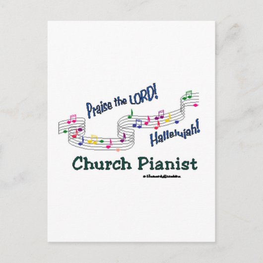 Farbnotizen Pianist Postkarte (Vorderseite)