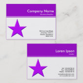 Farbnummer III - Lila - Sternchen Visitenkarte (Vorne/Hinten)