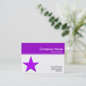 Farbnummer III - Lila - Sternchen Visitenkarte (Stehend Vorderseite)