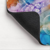 Farborange, lila, rosa, blaue abstrakte Kunst Mousepad (Ecke)