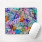 Farborange, lila, rosa, blaue abstrakte Kunst Mousepad (Mit Mouse)