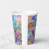 Farborange, lila, rosa, blaue abstrakte Kunst Pappbecher (Rechts)