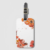 Farborangefarbener Blume Gepäckanhänger (Vorderseite Vertikal)