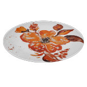 Farborangefarbener Blume Schneidebrett (Ecke)