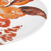 Farborangefarbener Blume Schneidebrett (Ecke)