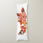 Farborangefarbener Blume Seitenschläferkissen (Rückseite (Vertikal))