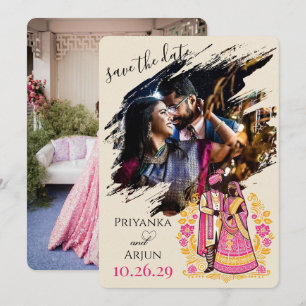 Farbpaar aus Indien Save The Date