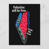 Farbpalestine Wassermelon Karte Grafikdesign (Vorderseite)