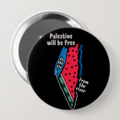 Farbpalestine Wassermelon Karte Grafikdesign Button (Vorne & Hinten)