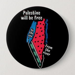 Farbpalestine Wassermelon Karte Grafikdesign Button