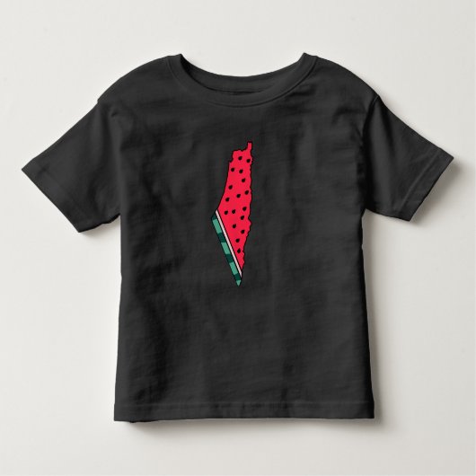 Farbpalestine Wassermelon Karte Grafikdesign Kleinkind T-shirt (Vorderseite)
