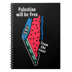 Farbpalestine Wassermelon Karte Grafikdesign Notizblock