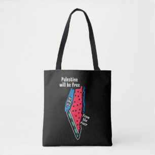 Farbpalestine Wassermelon Karte Grafikdesign Tasche