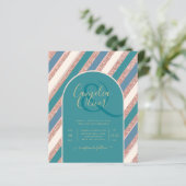 Farbpalette Aquamarin Champagne Rose Gold Weddong (Stehend Vorderseite)