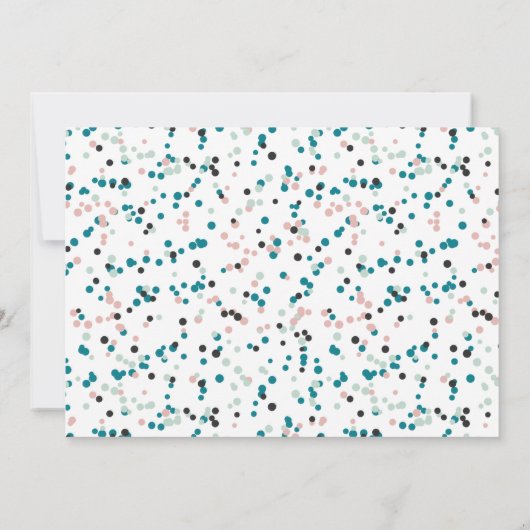 Farbpalette aquamarin, grau und rosa einladung (Rückseite)