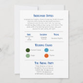 Farbpalette Arch Bridesmaid Vorschlag Card Einladung (Rückseite)