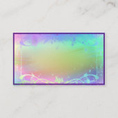 Farbpalette aus weißem Pastellfarbstoff mit violet Visitenkarte (Rückseite)