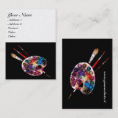 FARBPALETTE ,BRUSCHEN,schwarz,goldfarbenes Metallp Visitenkarte (Vorne/Hinten)