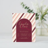Farbpalette Burgundy Pink Gold Hochzeit (Stehend Vorderseite)