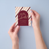 Farbpalette Burgundy Pink Gold Hochzeit Flyer (Gruppe)