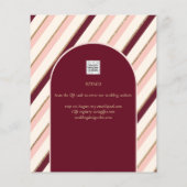 Farbpalette Burgundy Pink Gold Hochzeit Flyer (Hinten)