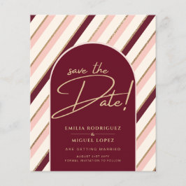 Farbpalette Burgundy Pink Gold Hochzeit Flyer