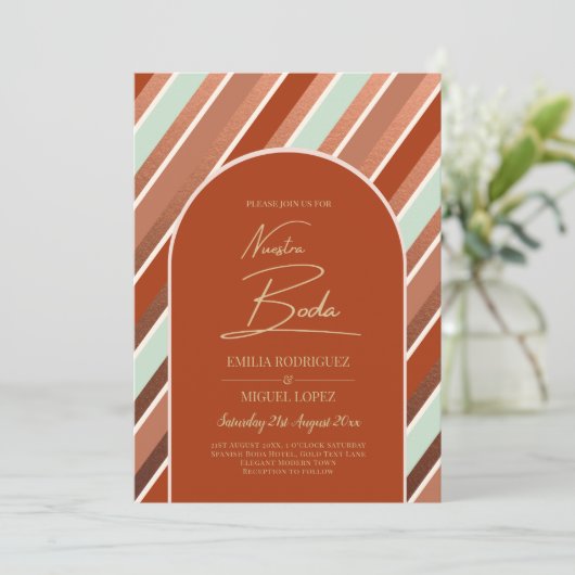 Farbpalette Cinnamon Sage Einladung (Stehend Vorderseite)