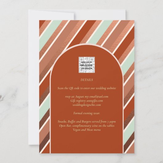 Farbpalette Cinnamon Sage Einladung (Rückseite)