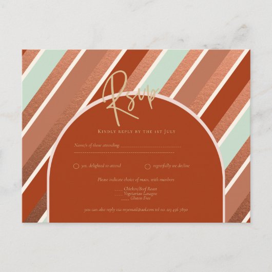 Farbpalette Cinnamon Sage Postkarte (Vorderseite)