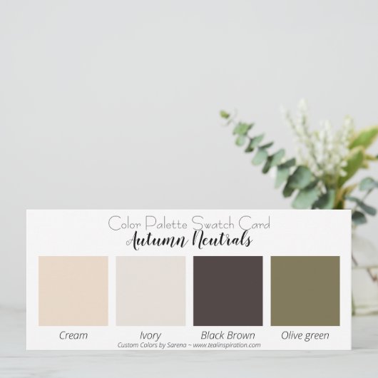 Farbpalette der Farbpalette der Farbpalette für di Einladung (Stehend Vorderseite)