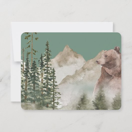 Farbpalette der Farbpalette des Waldes Einladung (Rückseite)