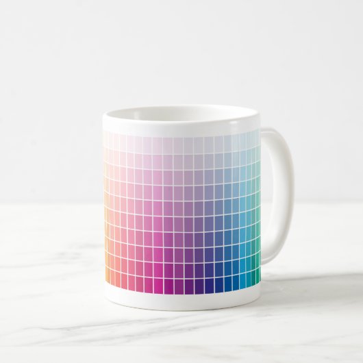 Farbpalette der Farbtabellen der Grafik Ombre Kaffeetasse (VorderseiteRechts)
