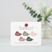 Farbpalette Farbe Chic Blush Pink & Green Wedding (Stehend Vorderseite)