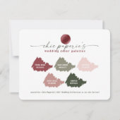 Farbpalette Farbe Chic Blush Pink & Green Wedding (Vorderseite)