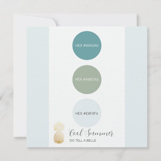 Farbpalette für den coolen Winter Einladung (Vorderseite)