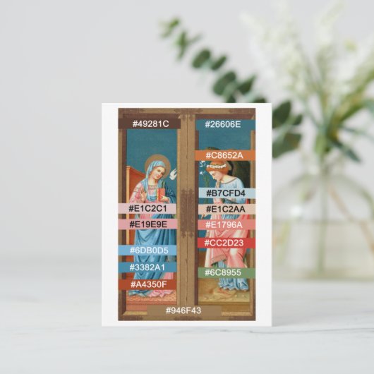 Farbpalette für die Ankündigung durch F. Lippi Postkarte (Stehend Vorderseite)