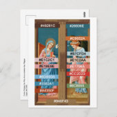 Farbpalette für die Ankündigung durch F. Lippi Postkarte (Vorne/Hinten)