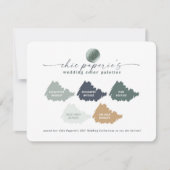 Farbpalette für die blaue Sommerhochzeit der grüne (Vorderseite)