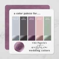 Farbpalette für die Hochzeitskiste "Lavendel & Pin