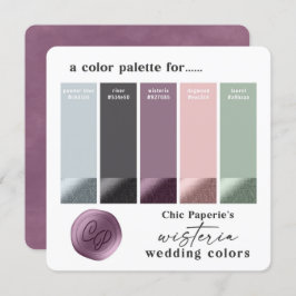 Farbpalette für die Hochzeitskiste "Lavendel & Pin Einladung