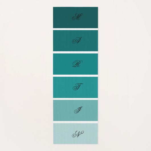 Farbpalette für dunkle Cyan Moderne, benutzerdefin Yogamatte (Vorderseite)
