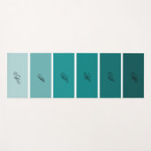 Farbpalette für dunkle Cyan Moderne, benutzerdefin Yogamatte (Vorderseite (Horizontal))