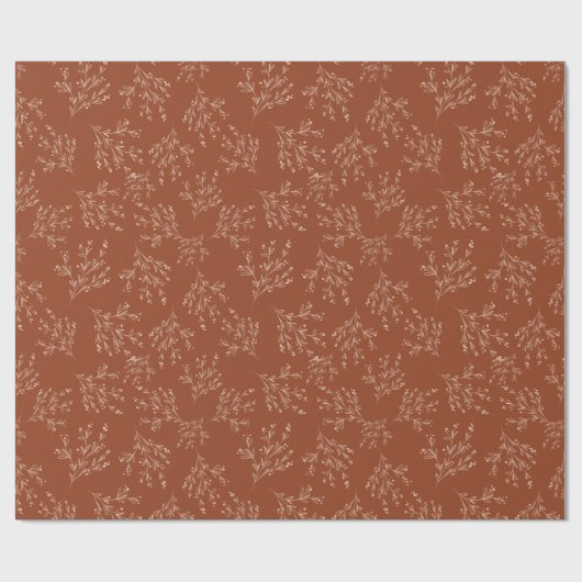 Farbpalette für einfache Verzweigungen | Burnt Sie Geschenkpapier (Flach)